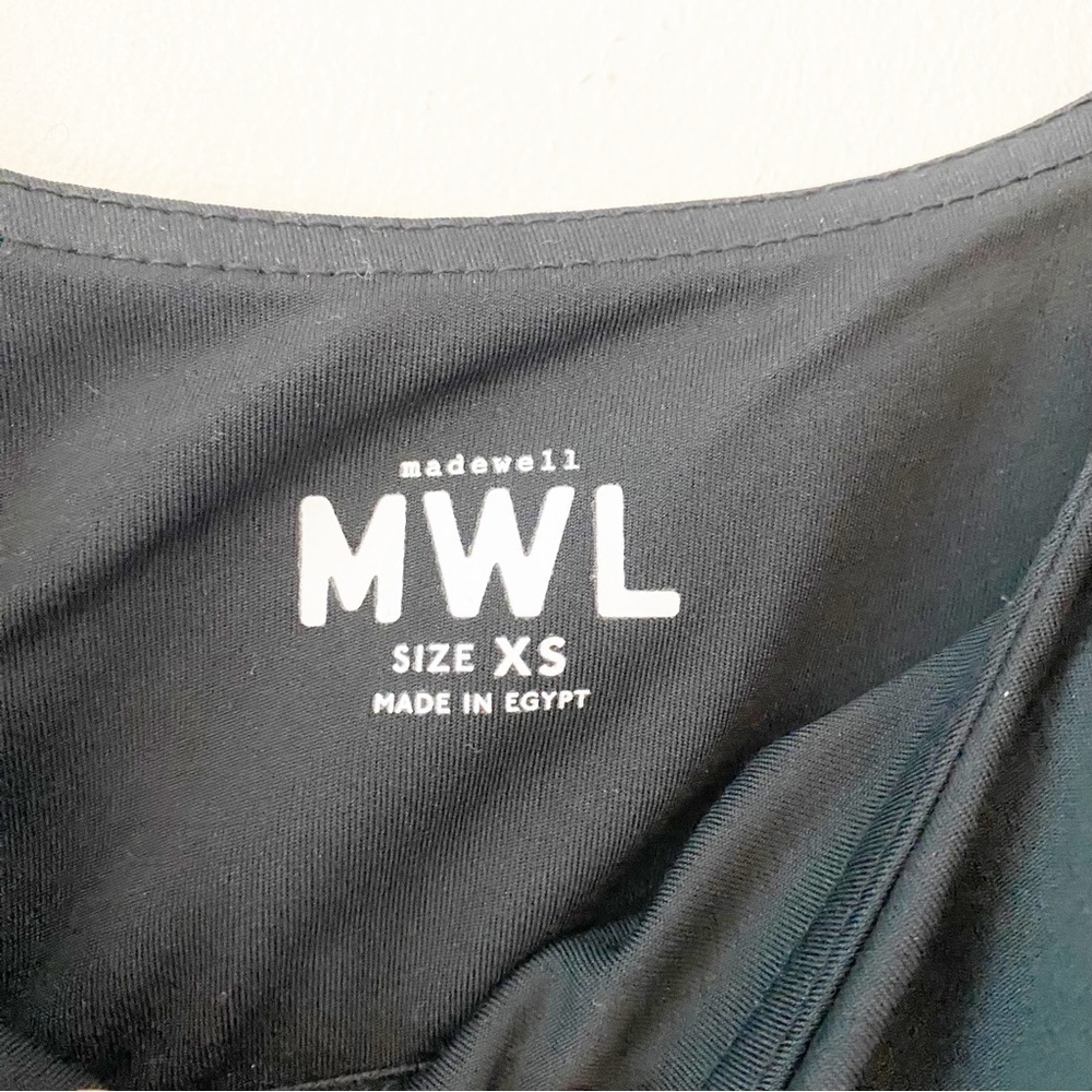MADEWELL Black Flex Square Neck Sports Bra NEW Workout Exercise - Picture 8 of 10